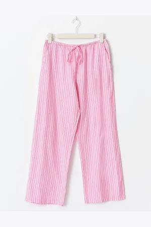 Gina Tricot Tall linen blend trousers - Hørbukser - Pink - XS - Dame