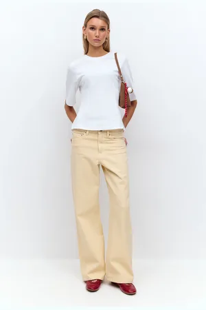 Gina Tricot Fitted tee - t-shirts - Hvid - XS - Dame