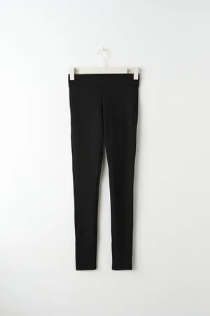 Gina Tricot Punto di roma leggings - Leggings - Sort - XXS - Dame