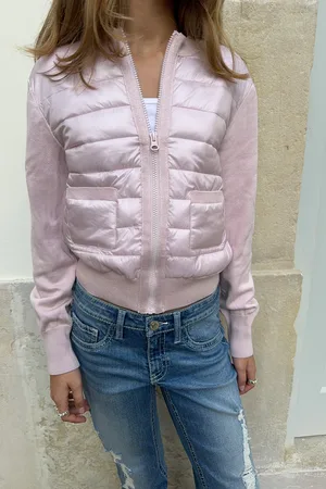 Gina Tricot Y lightweight rib jacket - overtøj - Pink - 134/140 - Pige