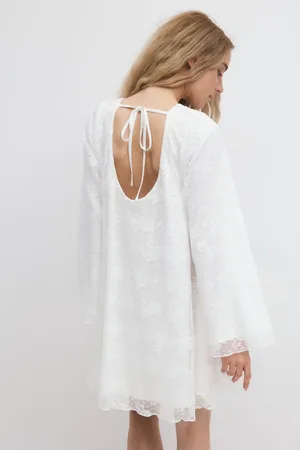 Gina Tricot Lace dress - korte kjoler - Hvid - XS - Dame
