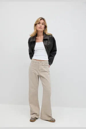 Gina Tricot Perfect wide jeans - wide jeans - Hvid - 32 - Dame