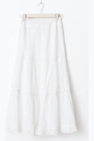 Gina Tricot Y scandi maxi skirt tall - Nederdele - Hvid - 134/140 - Pige