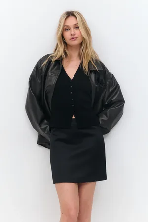 Gina Tricot Mini skirt - korte nederdele - Sort - 34 - Dame