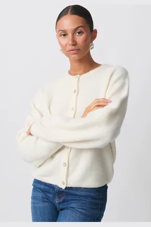 Gina Tricot Knitted cardigan - strik - Hvid - XS - Dame