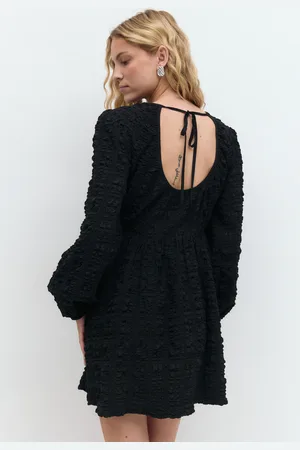 Gina Tricot Open back dress - korte kjoler - Sort - XS - Dame