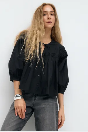Gina Tricot Boho blouse - Bluser - Sort - XS - Dame
