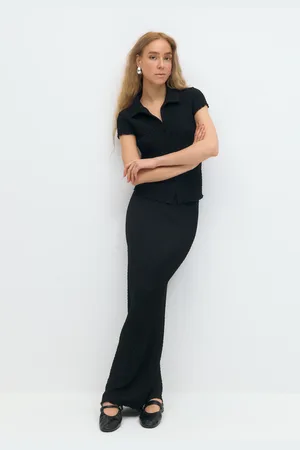 Gina Tricot Maxi skirt - lange nederdele - Sort - XS - Dame