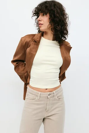 Gina Tricot Basic tight top - Toppe - Gult - XXS - Dame