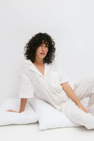 Gina Tricot Gauze homewear shirt - Skjorter - Hvid - XS - Dame