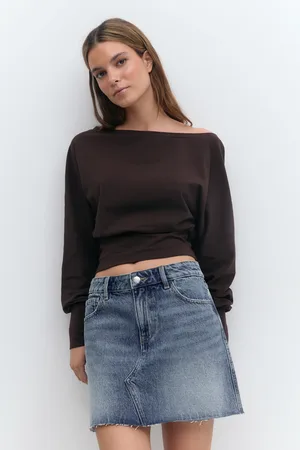 Gina Tricot Short denim skirt - Denimnederdele - Blåt - 32 - Dame