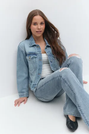 Gina Tricot Y denim jacket - Forårsjakker - Blåt - 134/140 - Pige