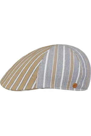 Mayser Paddy Two Stripes Cotton Flat Cap by
