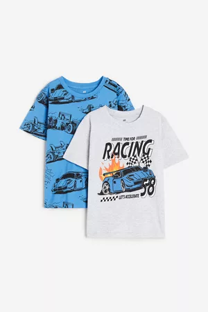 H&M Drenge Kortærmede - 2-pak T-shirt med tryk