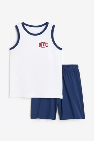 H&M Pyjamas - Natsæt i bomuldsjersey