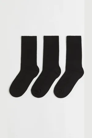 H&M 3-pak ribstrikkede strømper