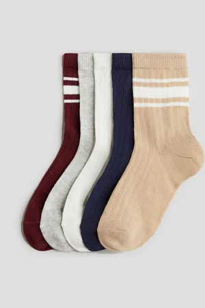 H&M 5-pak ribbede strømper