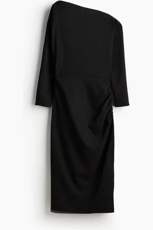 H&M Draperet one shoulder-kjole