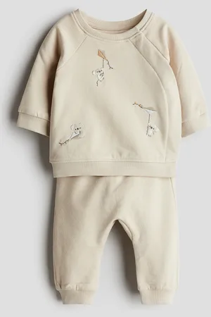 H&M 2-delt sweatshirtsæt i bomuld