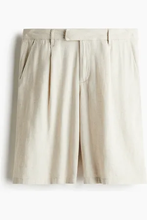 H&M Knælange shorts i hørblanding