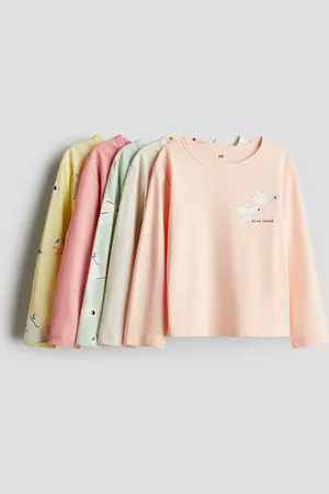 H&M 5-pak top i bomuldsjersey