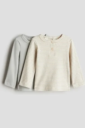 H&M 2-pak bedstefartrøje i bomuld