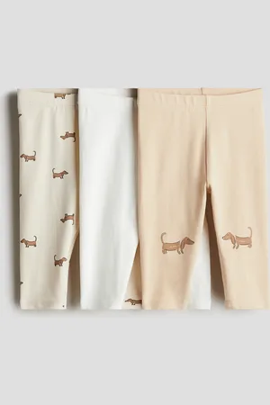 H&M 3-pak leggings i bomuldsjersey