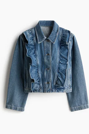 H&M Jakke i denim med flæser