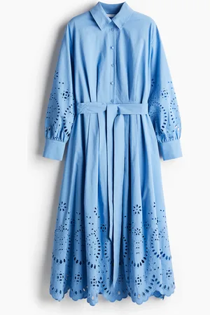H&M Skjortekjole med broderie anglaise