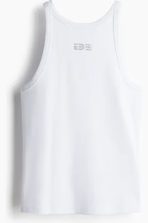 H&M Drew Rhinestone Logo Tank