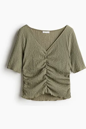 H&M Strukturvævet, draperet top