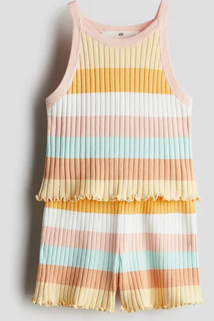 H&M 2-delt ribstrikket