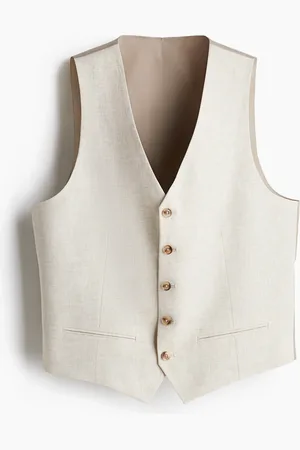 H&M Habitvest i hør Slim Fit
