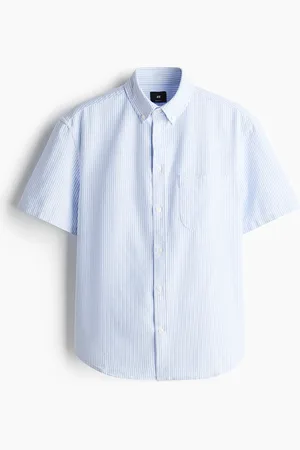 H&M Oxfordskjorte med korte ærmer Regular Fit