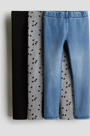H&M 3-pak leggings i bomuld