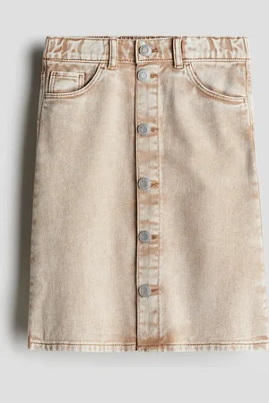 H&M Nederdel i denim med A-facon