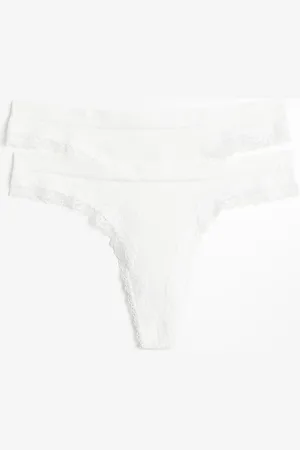 H&M 2-pak seamless trusser Thong med blondekant