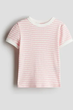 H&M Kortærmet top i pointellejersey