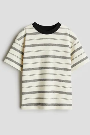 H&M Jacquardvævet T-shirt med løs pasform