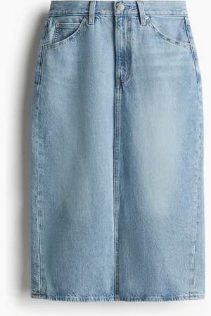 H&M Hr Back Slit Skirt Riveting Clean Hem