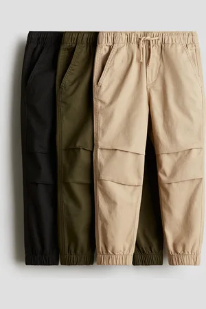 H&M 3-pak joggers i bomuld