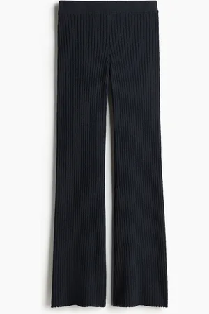 H&M Ribstrikkede bukser med svaj