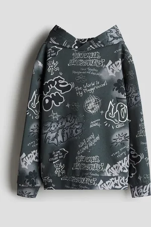 H&M Hoodie med tryk