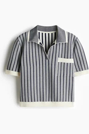 H&M Ribstrikket poloshirt