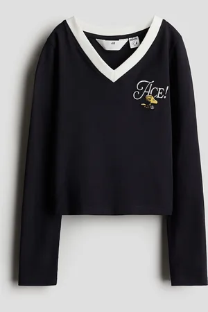 H&M Top med broderi