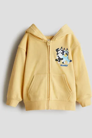 H&M Hoodie med lynlås og tryk