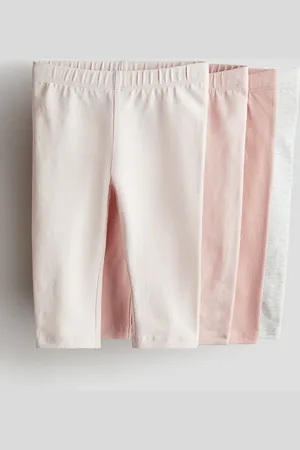 H&M 4-pak leggings i bomuldsjersey