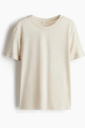 H&M T-shirt i silkeblanding