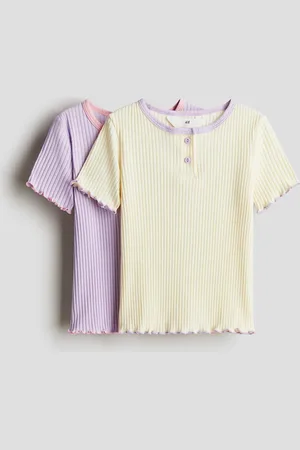 H&M 2-pak top i bomuldsjersey
