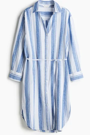 H&M Skjortekjole i hørblanding